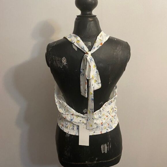 Sienna Sky White floral halter, size Large - Picture 2 of 3